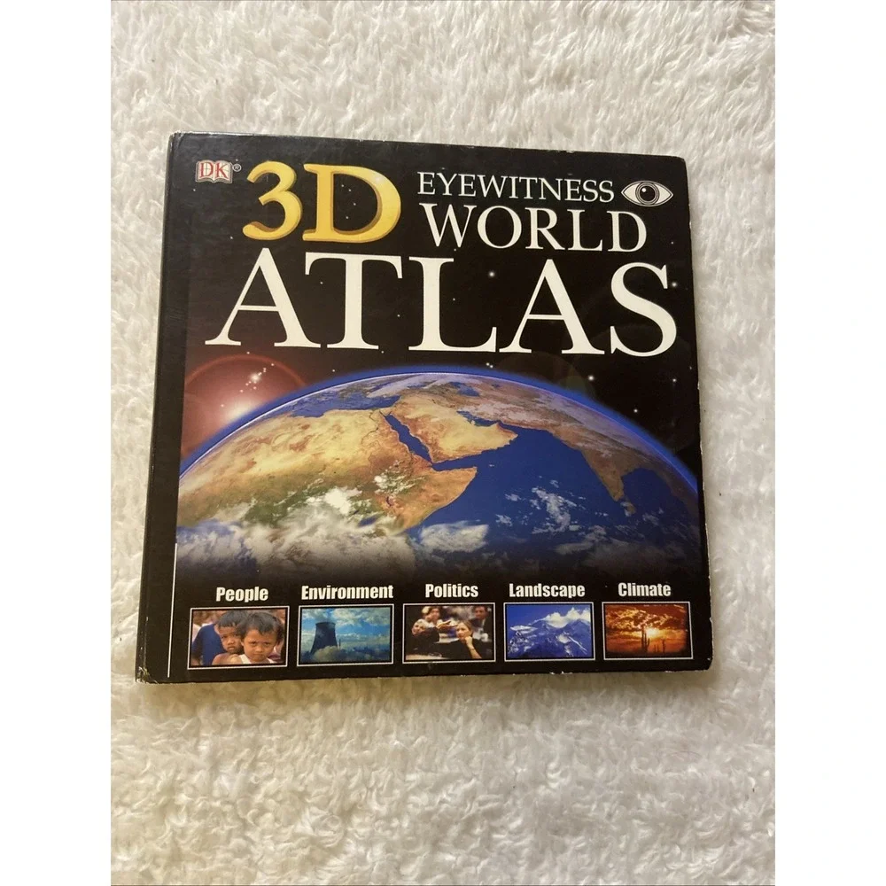 DK 3D World Atlas Eyewitness PC CD ROM VTG People Politics Climate Landscape